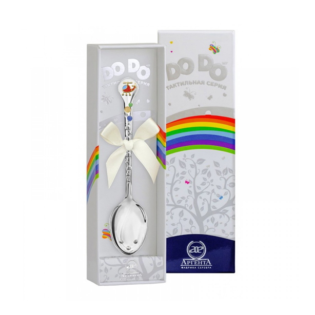 картинка Ложка детская DODO Вертолетик ч/п с эм+футляр