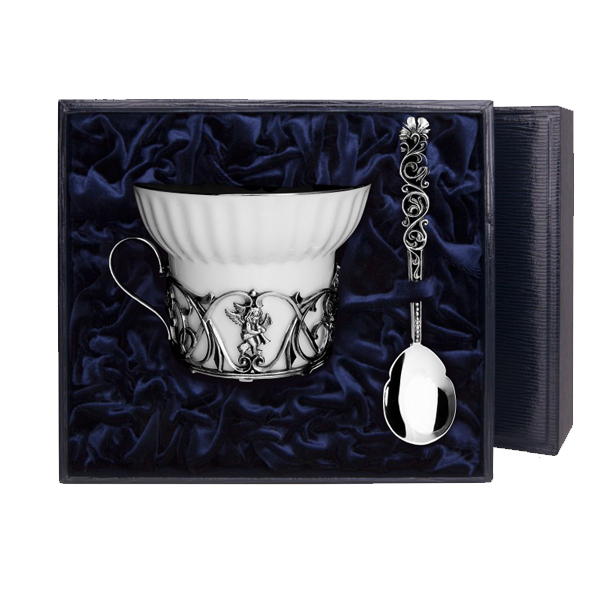 картинка Набор чаш/чайн Ангел+лож (2пр)+фут