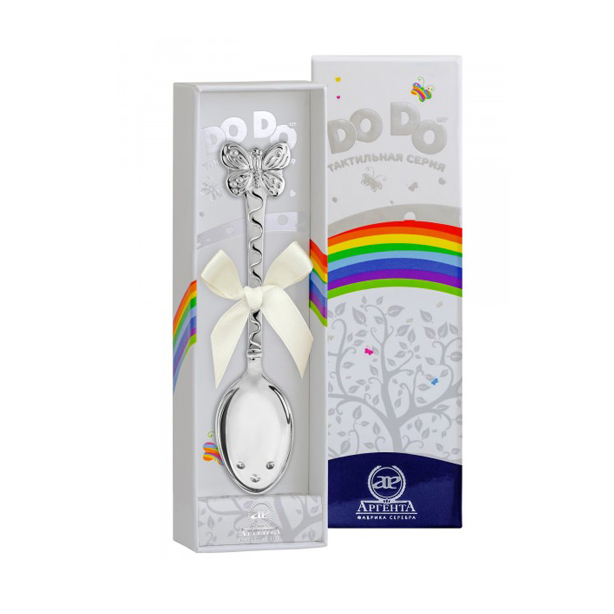 картинка Ложка детская DODO Бабочка + футляр