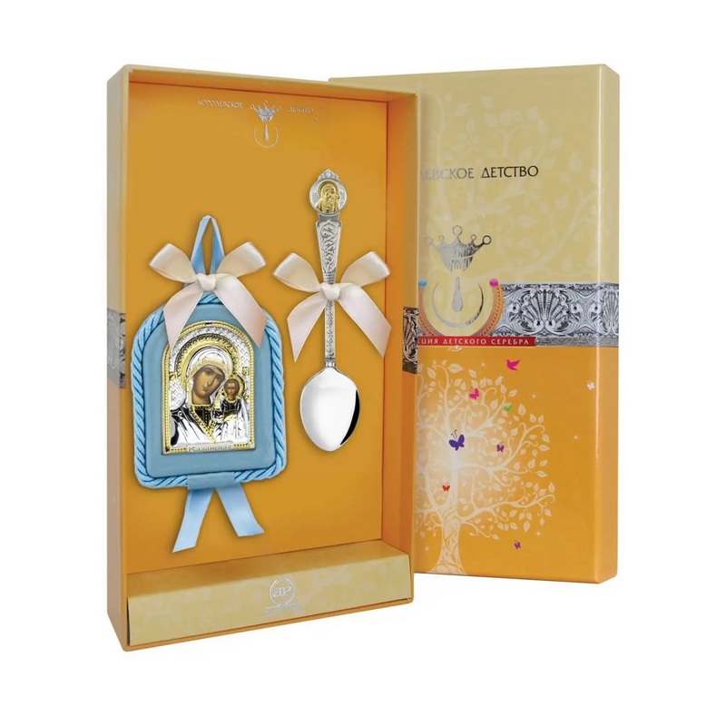 картинка Набор детский Казанская Божья матерь (2 пред) с гол эм +фу