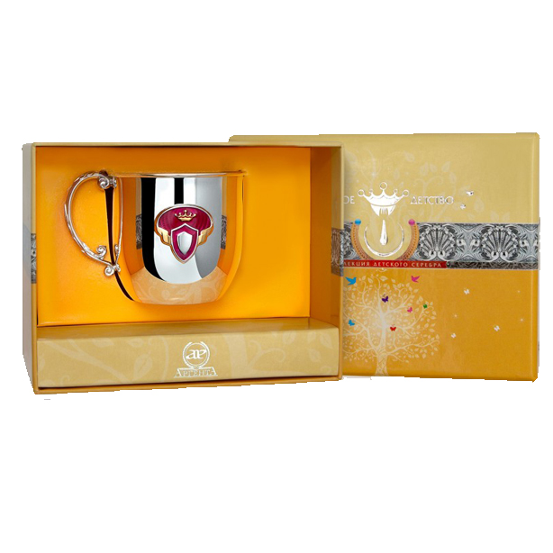 картинка кружка детская кд принцесса ч/п с эмалью+футляр