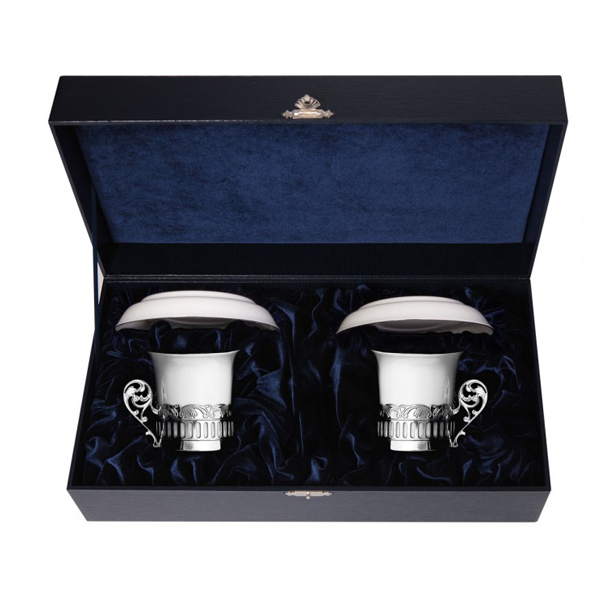 картинка Набор чаш/коф Богема+блюдце (4пр)+фут