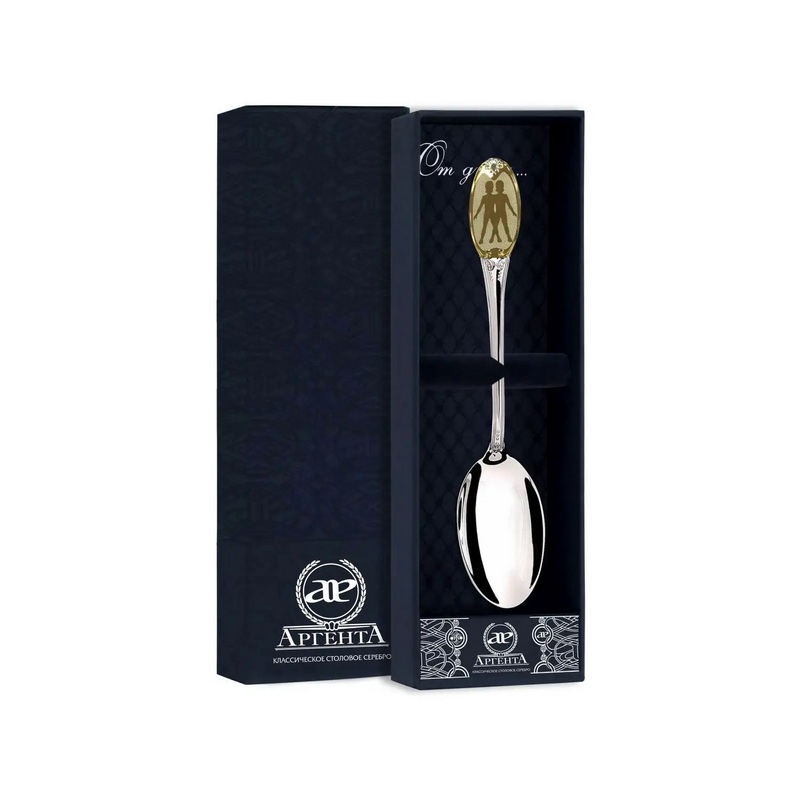 картинка Ложка чайная с логотипом Близнецы ч.п + футляр